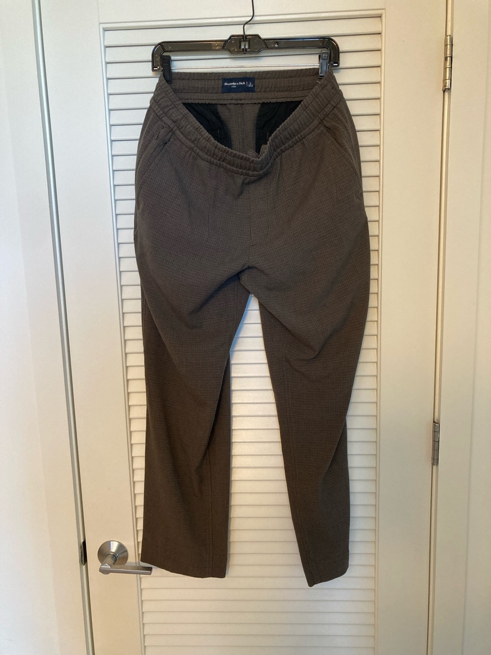 Abercrombie & Fitch Olive Textured Drawstring Loose Chinos
